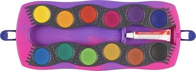 Faber Castell Waterverfdoos Connector Unicorn 12 kleuren + 1 tube wit