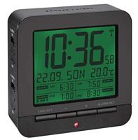 TFA Dostmann 60.2536.01 Wekker Zendergestuurd Zwart Alarmtijden 4 - thumbnail