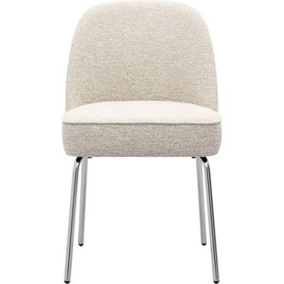 Eetkamerstoel Vogue Lima Beige met chromen poten Eetkamerstoel Vogue Lima Beige met chromen poten