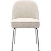 Eetkamerstoel Vogue Lima Beige met chromen poten - thumbnail