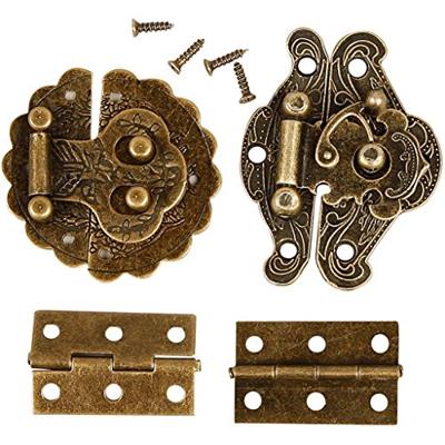 Creativ Company Mini beslag, afm 30-35 mm, antiek goud, 10 set/ 1 doos