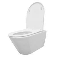 Wandcloset Aquasplash Tia Softclose Rimless met Toiletzitting Mat Wit Aquasplash - thumbnail