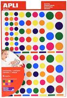 Apli Kids verwijderbare stickers, cirkel, blister met 624 stuks in geassorteerde kleuren en groottes - thumbnail