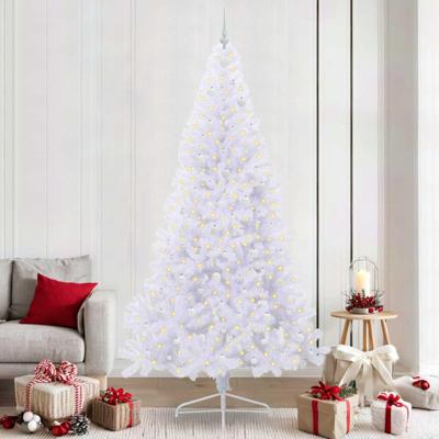 Kunstkerstboom met 300 LED Wit 240 cm PVC en staal