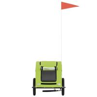 Hondenfietstrailer oxford stof en ijzer groen - thumbnail