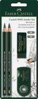 Faber Castell FC-119398 Potloodset Faber-Castell 9000 Jumbo 2B, 4B, Gum, En Sljiper - thumbnail
