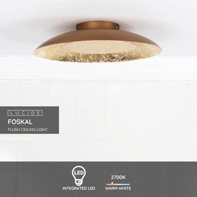 Lucide FOSKAL - Plafonnière - Ø 34,5 cm - LED - 1x12W 2700K - Messing Lucide FOSKAL - Plafonnière - Ø 34,5 cm - LED - 1x12W 2700K - Messing