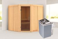 Karibu | Jarin Sauna | Antracietglas | Kachel 9 kW Geïntegreerde Bediening - thumbnail