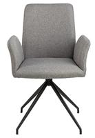 Sohome Eetkamerstoel Ulf, Draaibaar, kleur Lichtgrijs - thumbnail