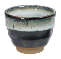 Handgemaakt Kopje - Zwart Keramiek - 8.5 x 6.9 cm - thumbnail