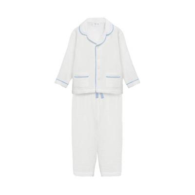 Mango Kids pyjama van biologisch katoen wit/lichtblauw Mango Kids pyjama van biologisch katoen wit/lichtblauw
