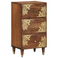 Dressoir met lade Bruin 40 x 33.5 x 75 cm Massief mangohout - thumbnail