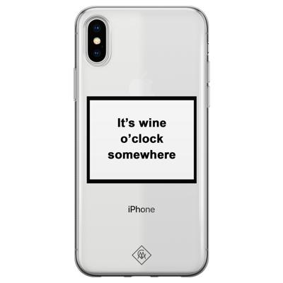 iPhone X/XS transparant hoesje - Wine time