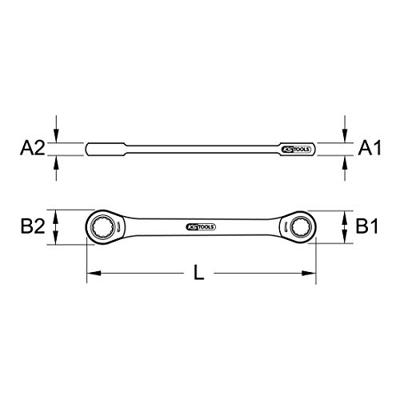 KS Tools 5034405 503.4405 Dubbele ringsleutel Sleutelbreedte (inch) 3/4 - 11/16 KS Tools 5034405 503.4405 Dubbele ringsleutel Sleutelbreedte (inch) 3/4 - 11/16