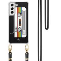 Samsung Galaxy S21 FE hoesje met zwart koord - Cassette mixtape - thumbnail