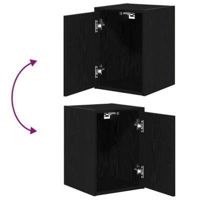 VidaXL Garagekasten 2 st spaanplaat zwart