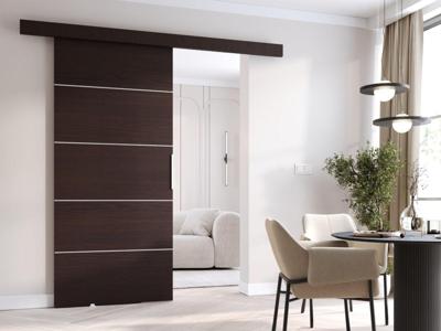 Schuifdeur CLOVIS 96 cm wengue Schuifdeur CLOVIS 96 cm wengue