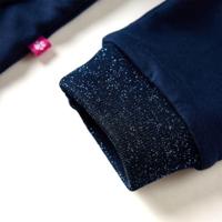 Kinderjurk met lange mouwen 104 marineblauw - thumbnail