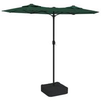 VidaXL Parasol dubbel met led's 316x145 cm groen - thumbnail