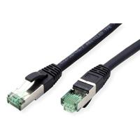 ROLINE RM Patchkabel Cat.6A S/FTP (PiMF), zwart, 1 m - thumbnail