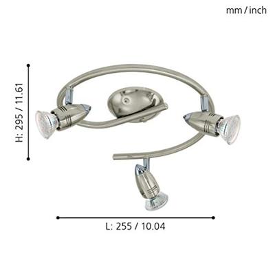 Eglo Led plafondspotMagnum rvs 3-lichts - 92643