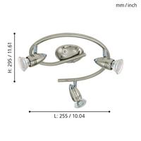 Eglo Led plafondspotMagnum rvs 3-lichts - 92643 - thumbnail