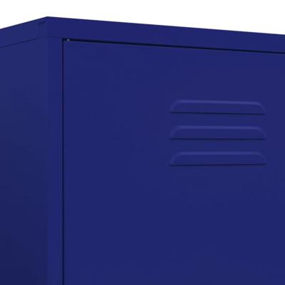 Kledingkast 90x50x180 cm staal marineblauw