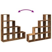 Kamerscherm / boekenkast 131,5x29x131,5 cm hout oud hout - thumbnail