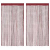 Draadgordijnen 140x250 cm wijnrood 2 st - thumbnail