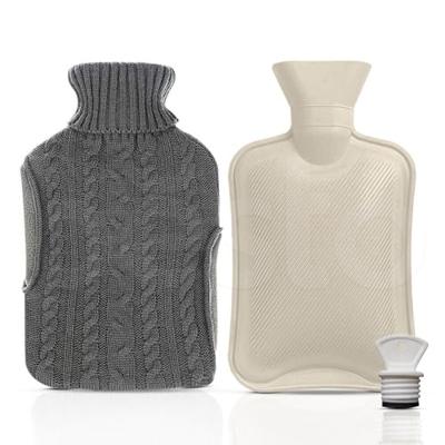 Generise Grijze Warmwater kruik met Hoes en handwarmer - 2 liter