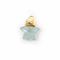 Geboortesteen Hanger Ster Maart Aquamarijn 925 Zilver (10 mm) - thumbnail