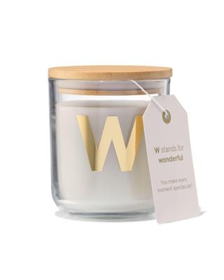 HEMA Kaars in glas Ø8x10cm letter W