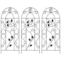 VidaXL Plantenklimrekken 3 st 40x100 cm ijzer zwart - thumbnail