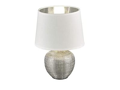 Trio TafellampLuxor 26cm zilver met wit - R50621089