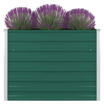 VidaXL Plantenbak verhoogd 100x100x77 cm gegalvaniseerd staal groen
