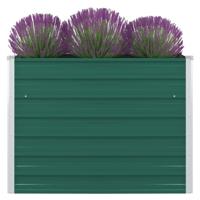 VidaXL Plantenbak verhoogd 100x100x77 cm gegalvaniseerd staal groen - thumbnail