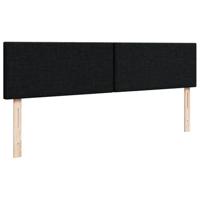 Ottoman bed met matras 200x200 cm stof zwart - thumbnail