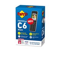 AVM FRITZ!FON C6 Black Edition Draadloze VoIP-telefoon Antwoordapparaat, Babyfoon, Handsfree, PIN-code LC-display Zwart - thumbnail