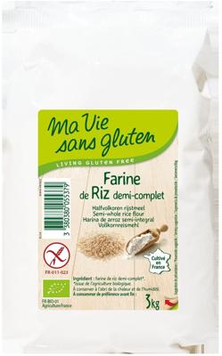 Ma Vie Sans Rijstmeel halfvolkoren glutenvrij bio 3 Kilogram