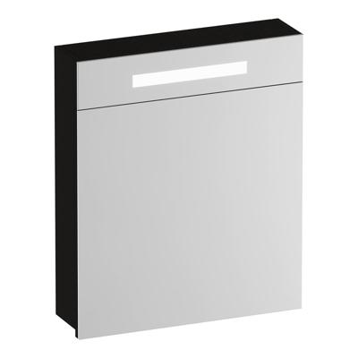 Brauer Promise Spiegelkast - 60 cm - met Verlichting - 1 Rechtsdraaiende Spiegeldeur - Timber Black