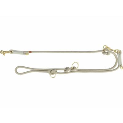 TRIXIE V-lijn Soft Rope, 2 m/10 mm, grijs, verstelbare hondenriem voor middelgrote en grote honden, van geweven touw, 3-voudig in lengte verstelbaar, 1984119