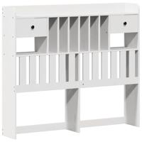 Bedframe zonder matras massief grenenhout wit 135x190 cm - thumbnail