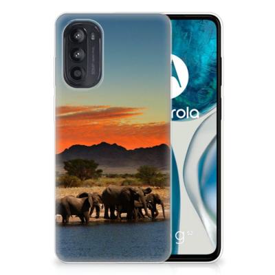 Motorola Moto G52/G82 | TPU Hoesje | Olifanten Motorola Moto G52/G82 | TPU Hoesje | Olifanten