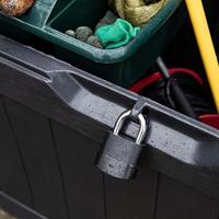 YALE Veiligheidshangslot van gelamineerd staal, 45 mm thermoplastische bescherming, beugel van borium, 3 sleutels - thumbnail