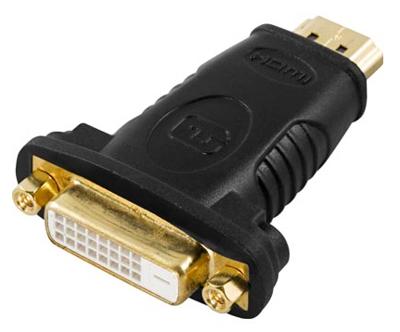 Deltaco HDMI-10 19-pin HDMI DVI Zwart kabeladapter/verloopstukje Deltaco HDMI-10 19-pin HDMI DVI Zwart kabeladapter/verloopstukje