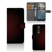 Nokia 2.4 Telefoon Hoesje Geruit Rood - thumbnail