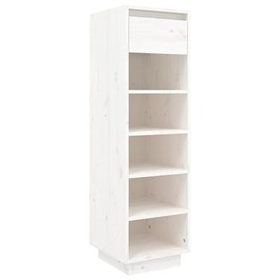 VidaXL Schoenenkast 30x34x105 cm massief grenenhout wit