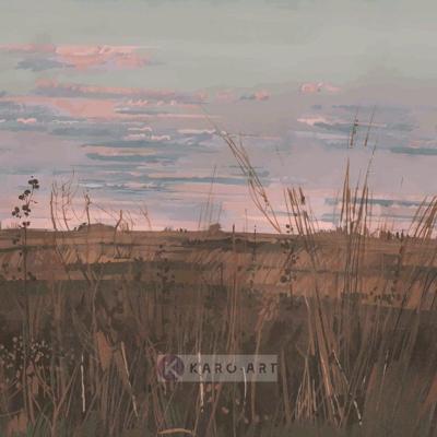 Afbeelding op acrylglas - Verlaten landschap , Multikleur , 3 maten , Premium print