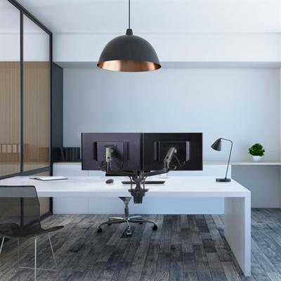 Ergotron LX Dual Arm Side by Side Desk Mount Monitor-tafelbeugel 2-voudig 38,1 cm (15) - 68,6 cm (27) Zwart In hoogte verstelbaar, Draaibaar, Kantelbaar,