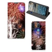 Nokia 2.4 Hippe | Standcase | Vuurwerk - thumbnail